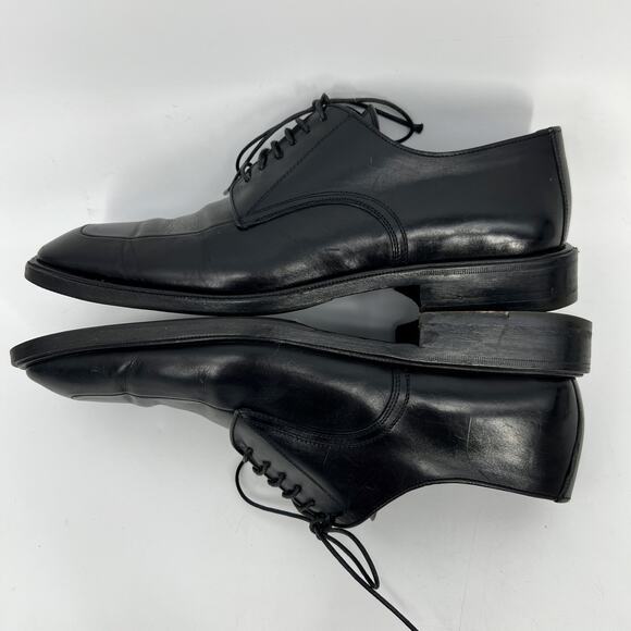 To Boot New York Mens Oxford Dress Shoe 8 Apron Toe Lace Up Black Leather Italy - Picture 8 of 11